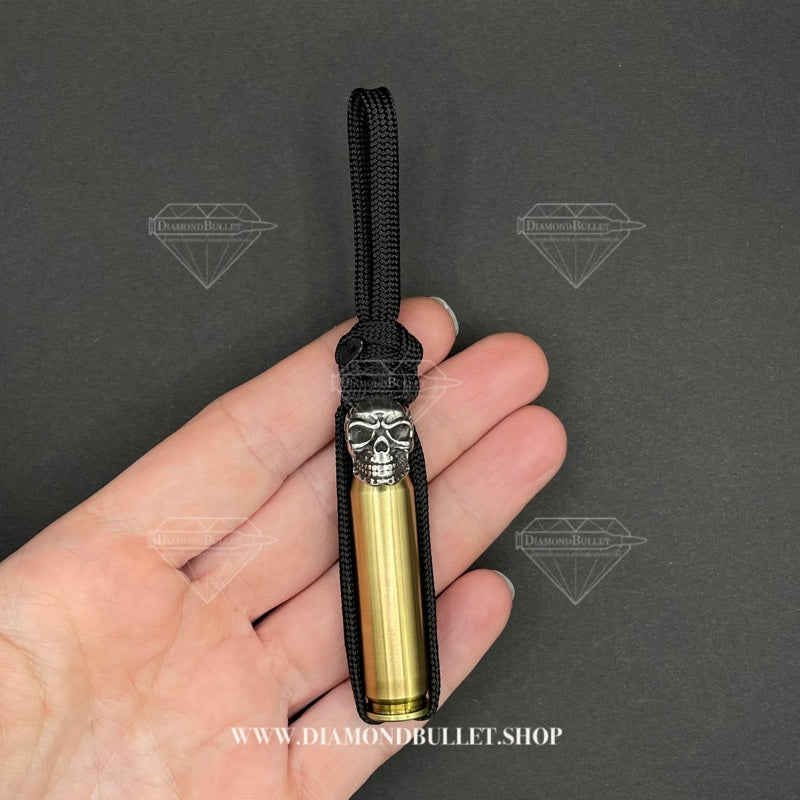 Schlüsselanhänger .243 mit Totenkopf – Diamond Bullet Design e.U.